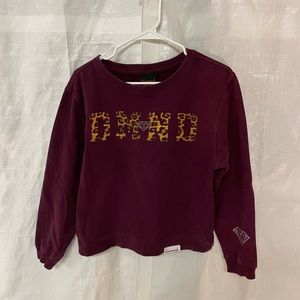 DIAMOND burgundy crewneck sweater